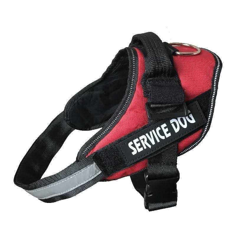 Industrial Puppy Service Dog Vest with Hook and Loop Straps and Detachable Backpacks Harnesses in 7 Sizes from XXS to XXL - Healthber