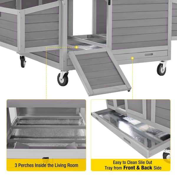 aivituvin Large Chicken Tractor for 2-3 Chickens AIR67 - Healthber