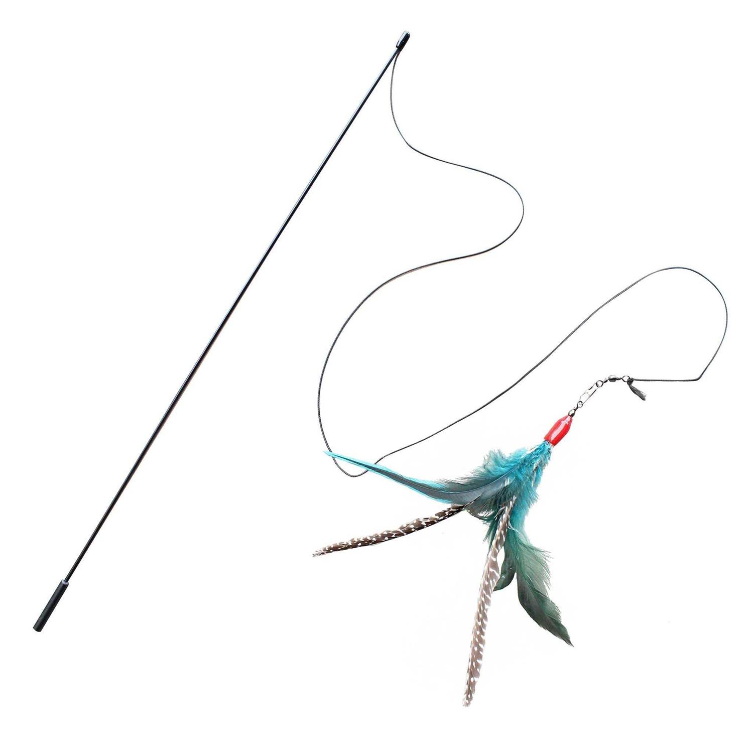 Go Cat Da Bird Pull Apart Rod & Bird - Healthber