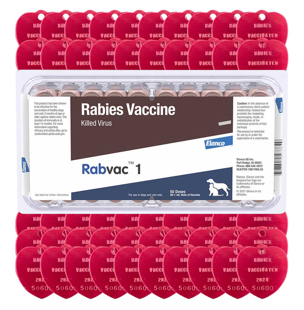 RabVac 1 Rabies Vaccine Kit with Tags - Healthber