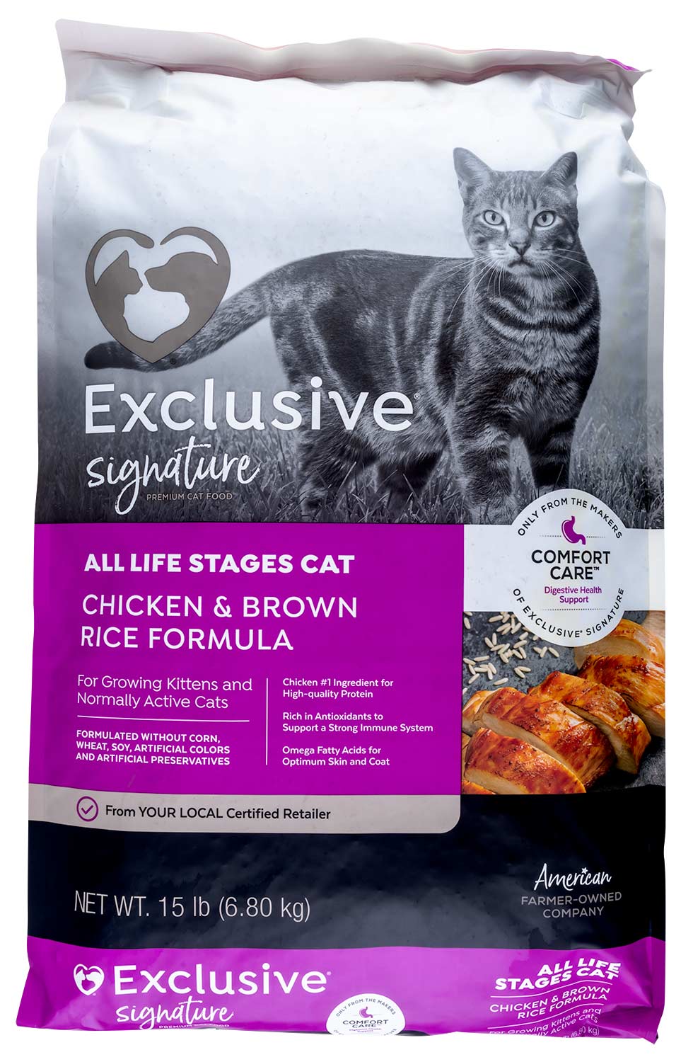 Purina Exclusive Cat Food, Chicken/Brown Rice - Healthber