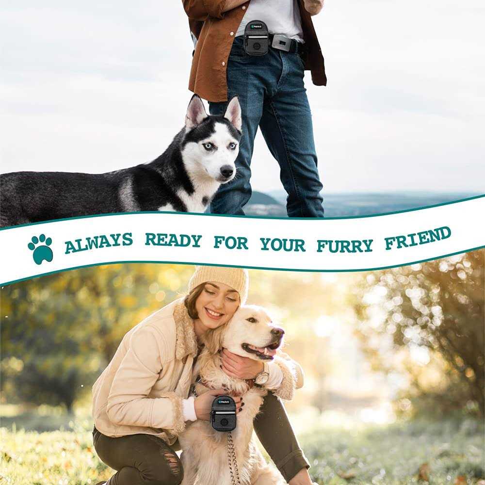 Petami Dog Fanny Pack Treat Pouch for Dog Walking Training Built in Poop Bag Dispenser - Healthber