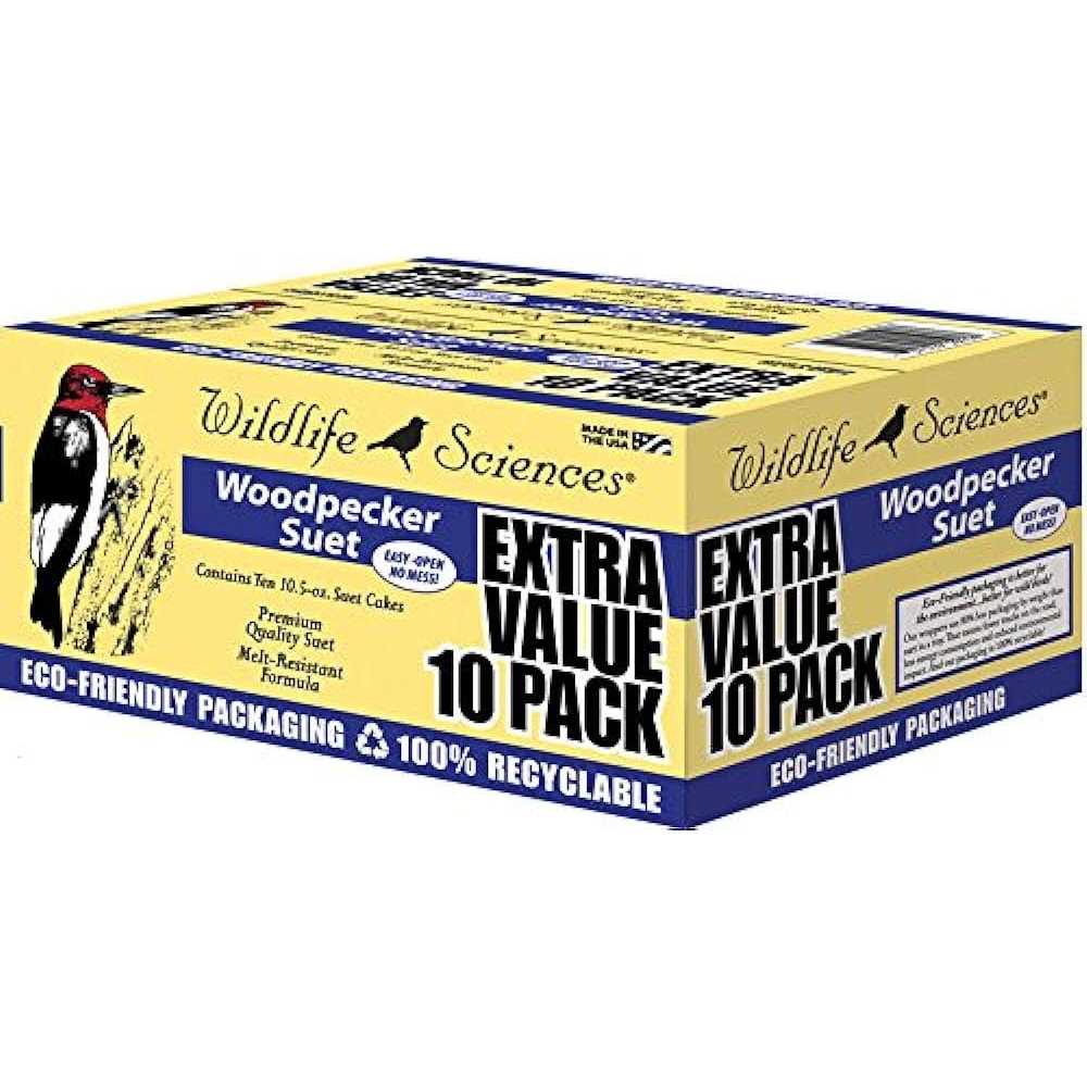 Woodpecker Suet Cake 10 Pack for Wild Birds - Healthber