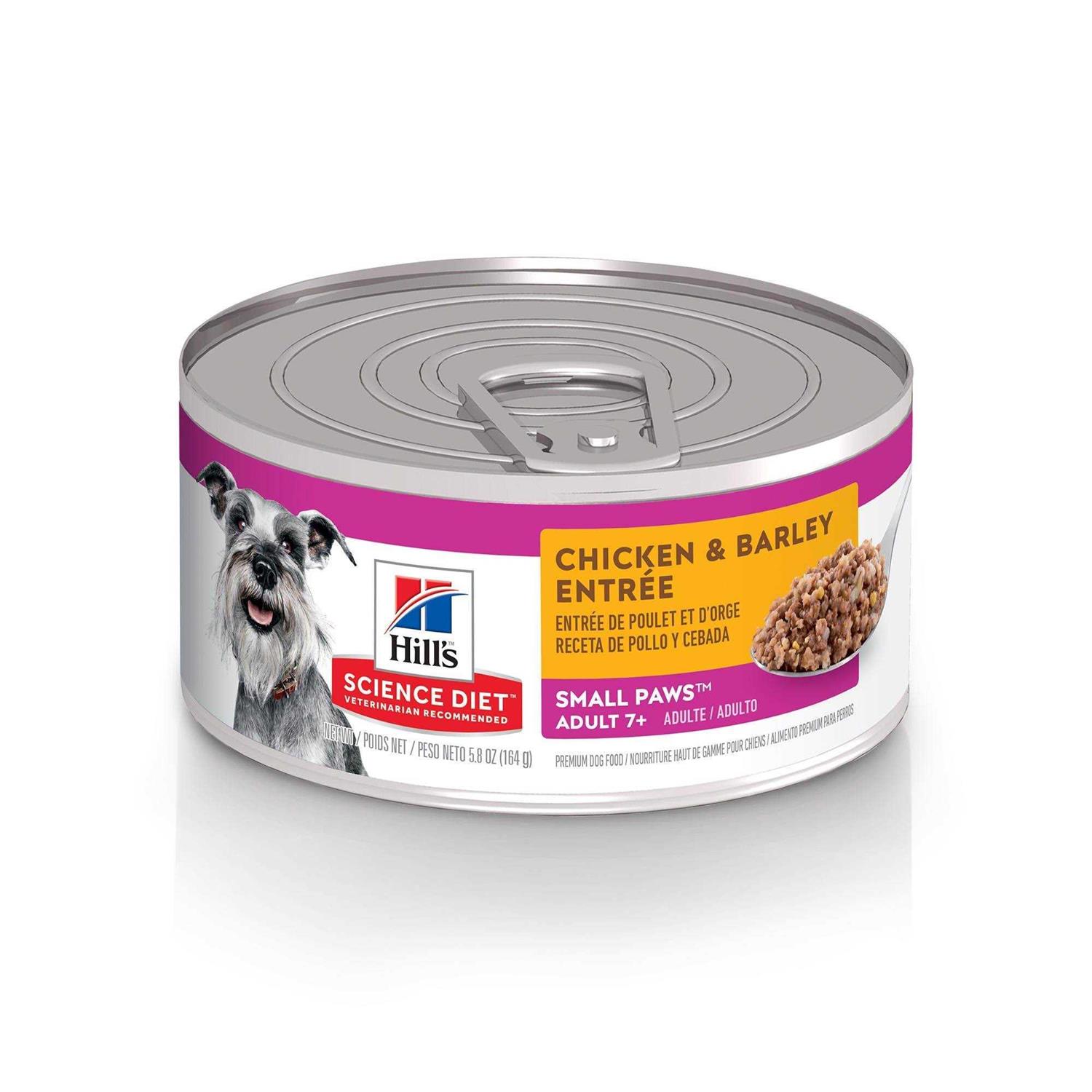 Hill’s Science Diet Adult 7+ Small Paws Chicken & Barley Entree Dog Food - Healthber