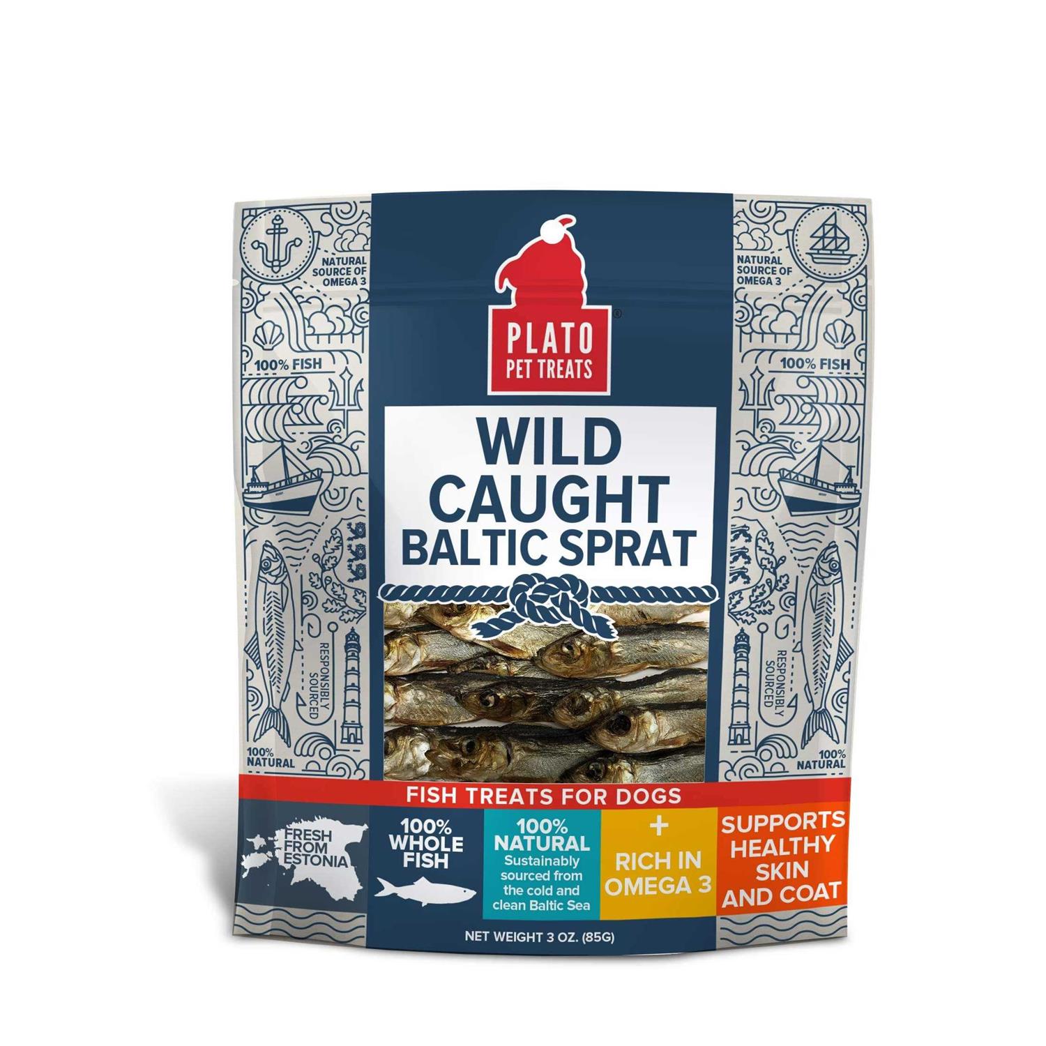 Plato Wild Caught Baltic Sprat Dog Treats - Healthber