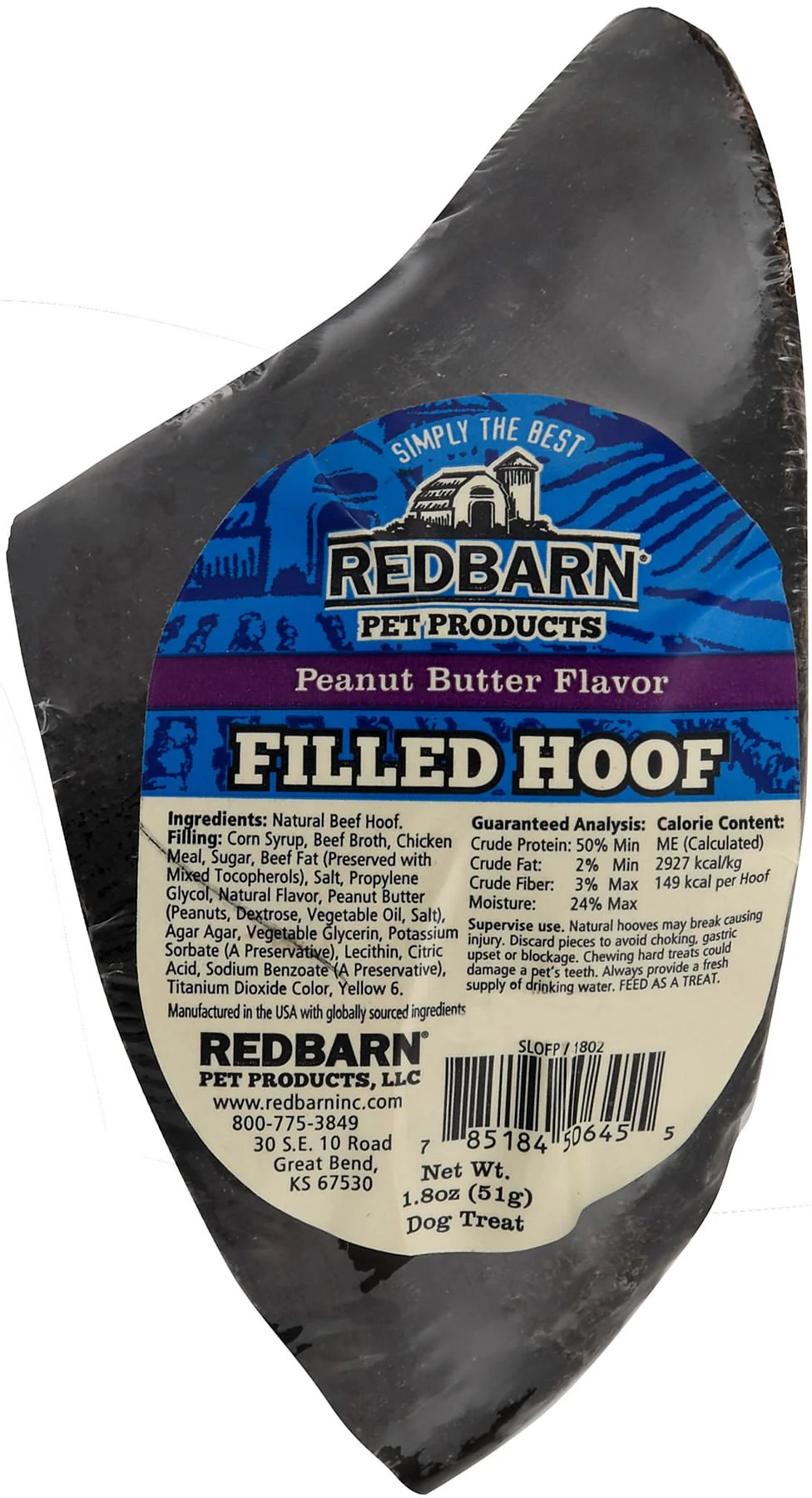 Redbarn Dog Treats Filled Cow Hoof - Healthber