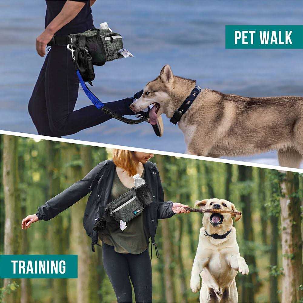 Petami Dog Fanny Pack Treat Pouch for Dog Walking Training Built in Poop Bag Dispenser - Healthber