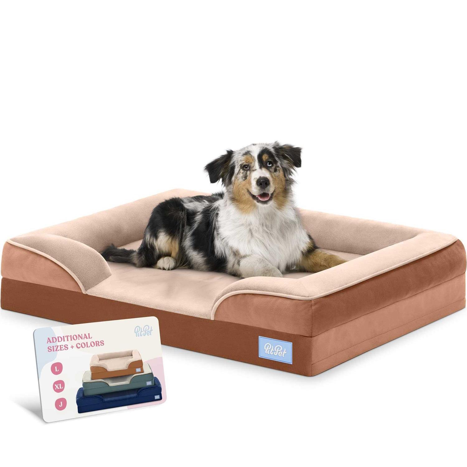 Pitpet Orthopedic Sofa Dog Bed Ultra Comfortable Dog Bed for Large Dogs - Healthber