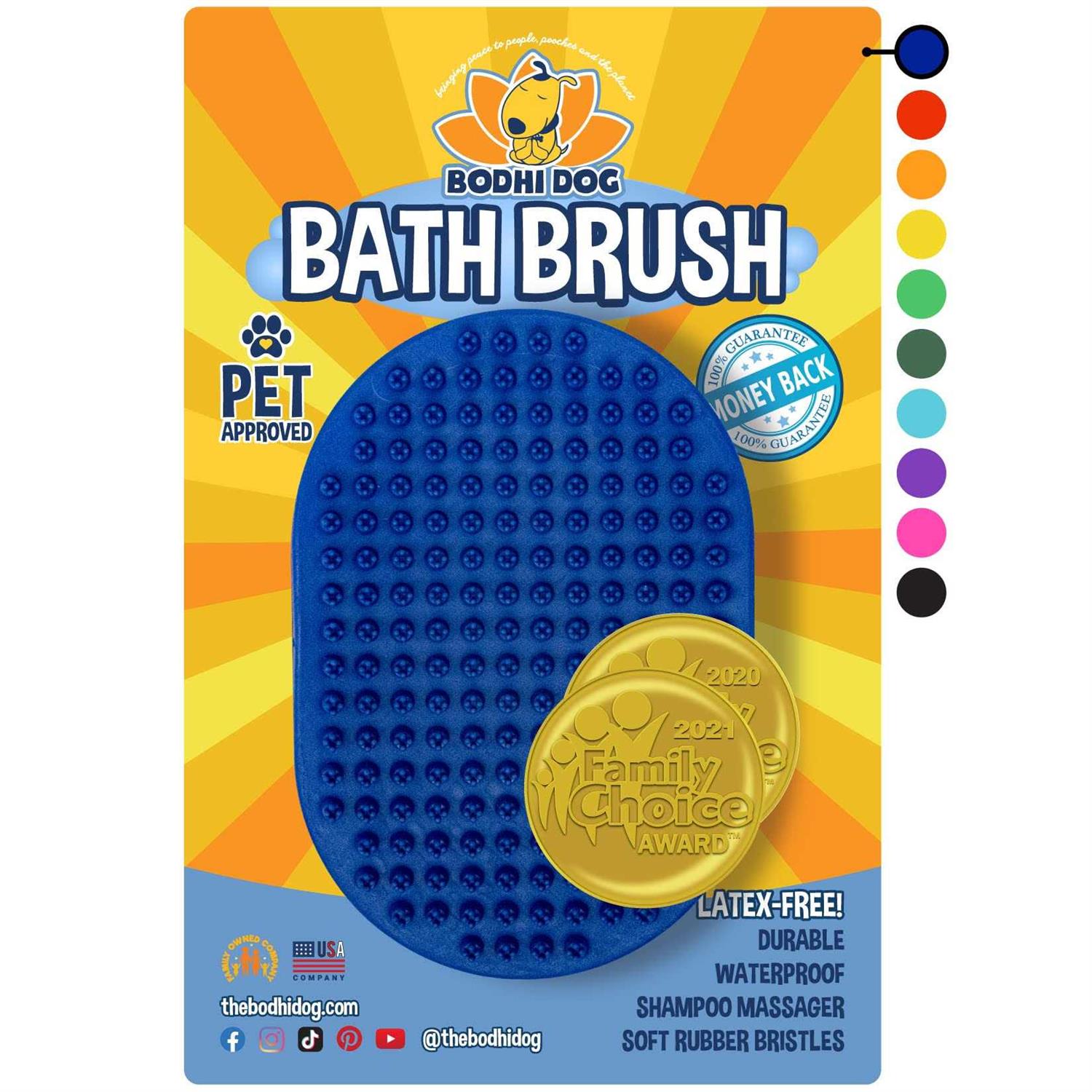 Bodhi Dog New Grooming Pet Shampoo Brush Soothing Massage Rubber Bristles Curry Comb for Dogs & Cats Washing - Healthber
