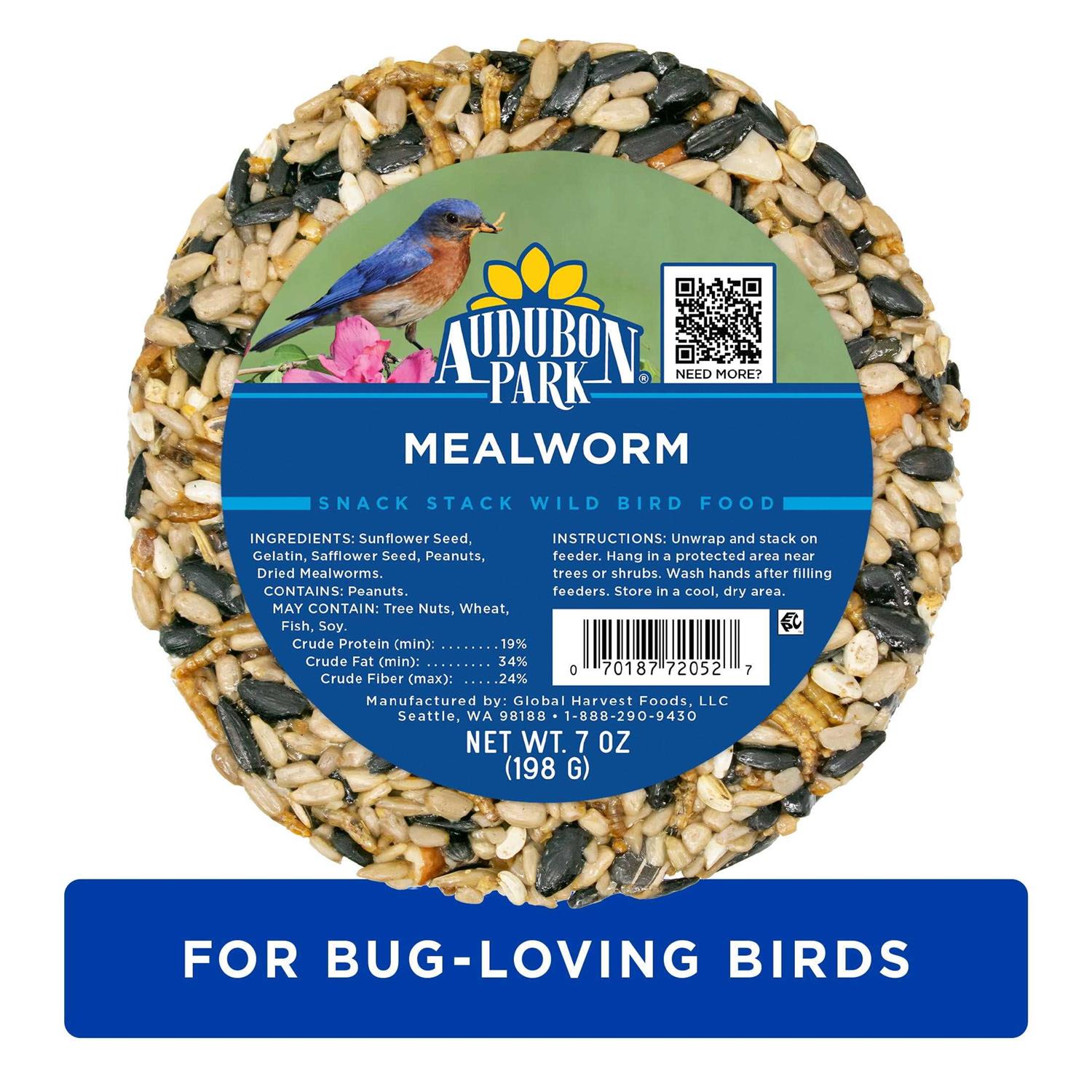 Audubon Park Mealworm Snack Stack Wild Bird Food - Healthber