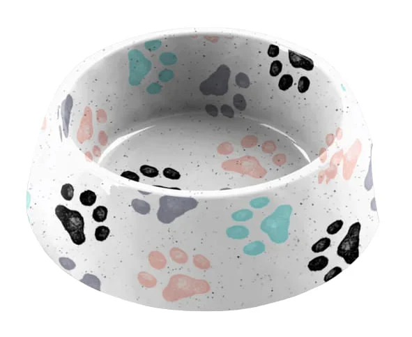 Retro Paw Print Bowl - Healthber