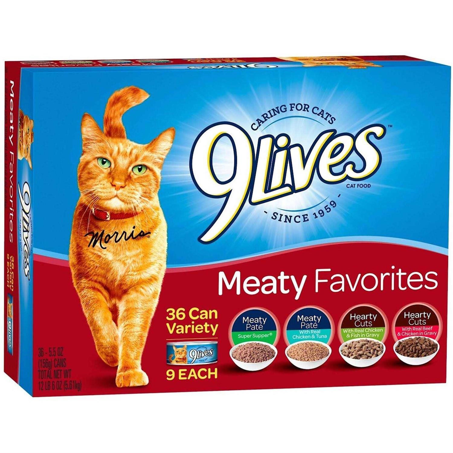 9Lives Meaty Favorites Variety Pack Wet Cat Food - Healthber