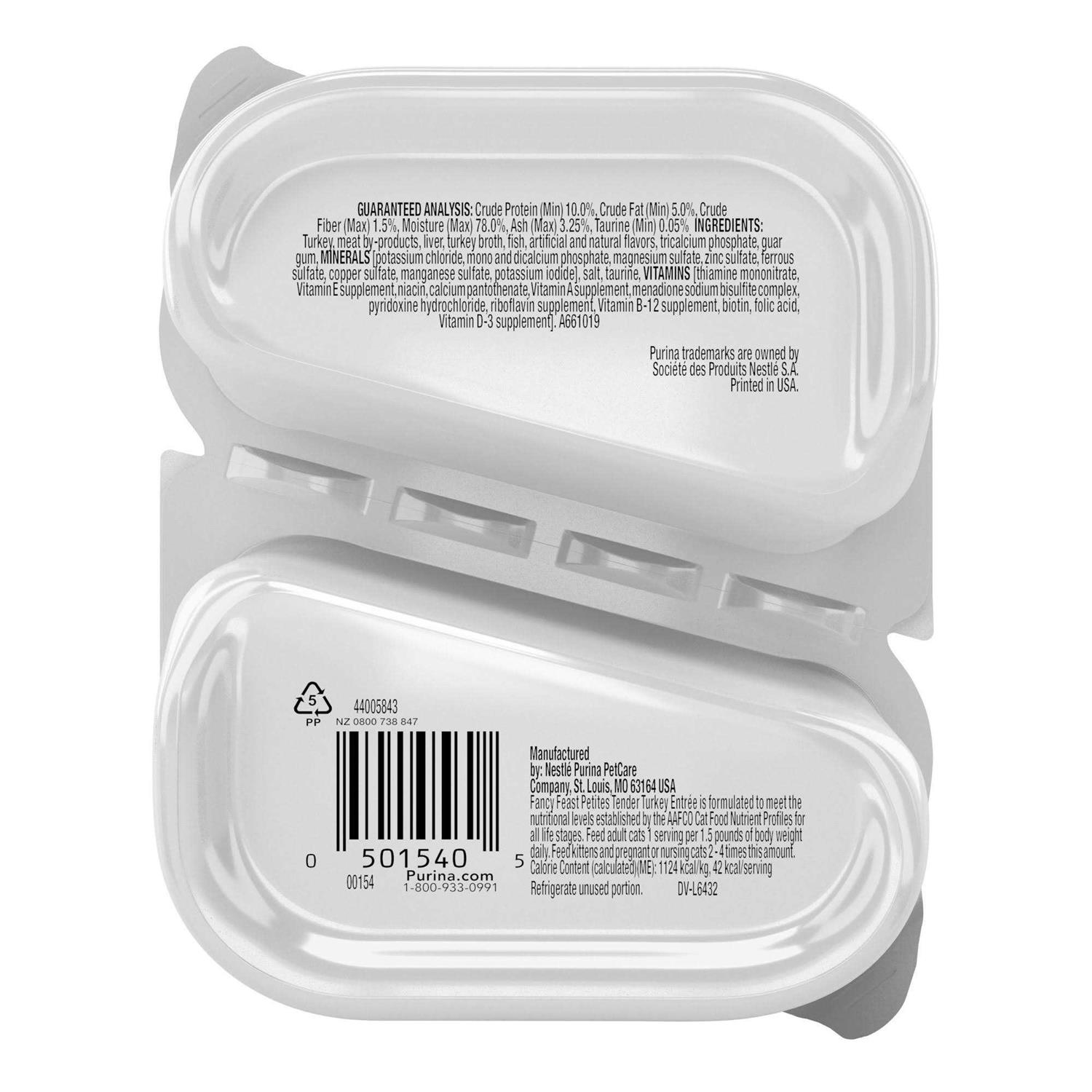 Fancy Feast Petites Pate Tender Turkey Entree Wet Cat Food - Healthber