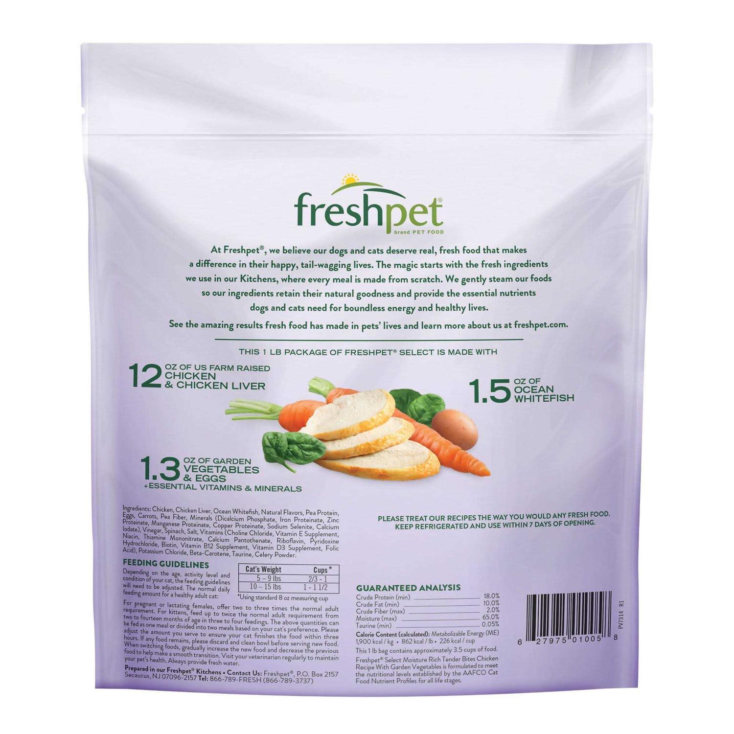 Freshpet Select Chicken Tender Recipe Moisture Rich Tender Bites Dry Cat Food - Healthber
