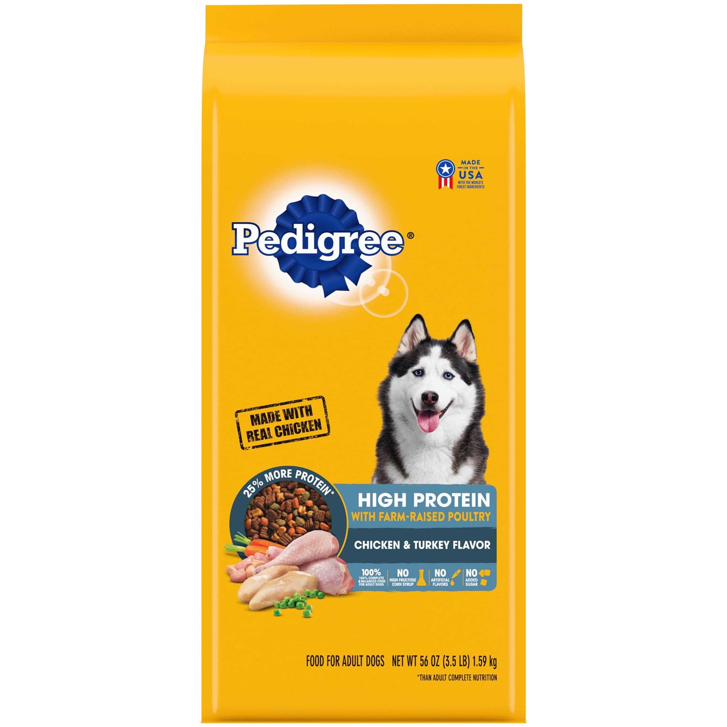 Pedigree High Protein Adult Dry Dog Food Chicken and Turkey - Healthber
