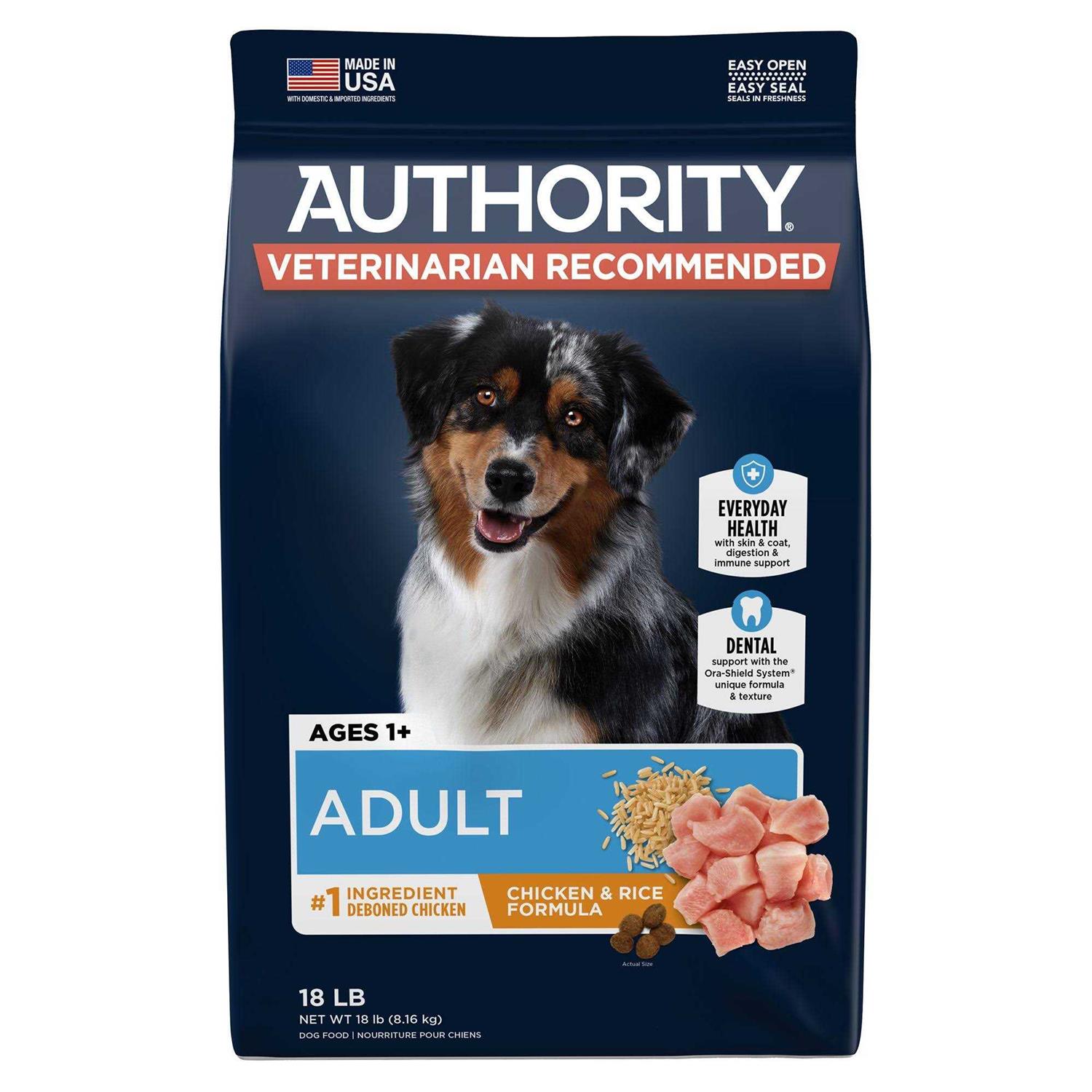Authority Chicken Rice Formula Adult Dry Dog Food - Healthber