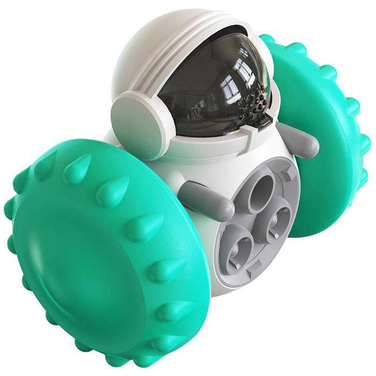 Piggy Poo and Crew Robot Shaped Treat Dispenser Push Toy Game for Your Pet - Healthber
