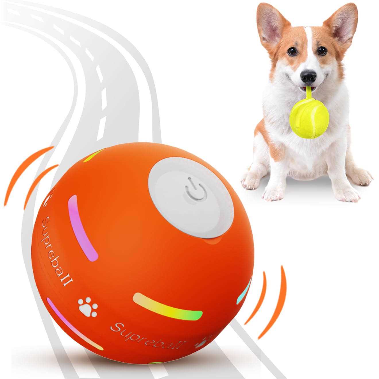 PetDroid Interactive Dog Toys Dog Ball Durable Motion Activated Automatic Rolling Ball Toys for Puppy/Small/Medium/large Dogs,US - Healthber