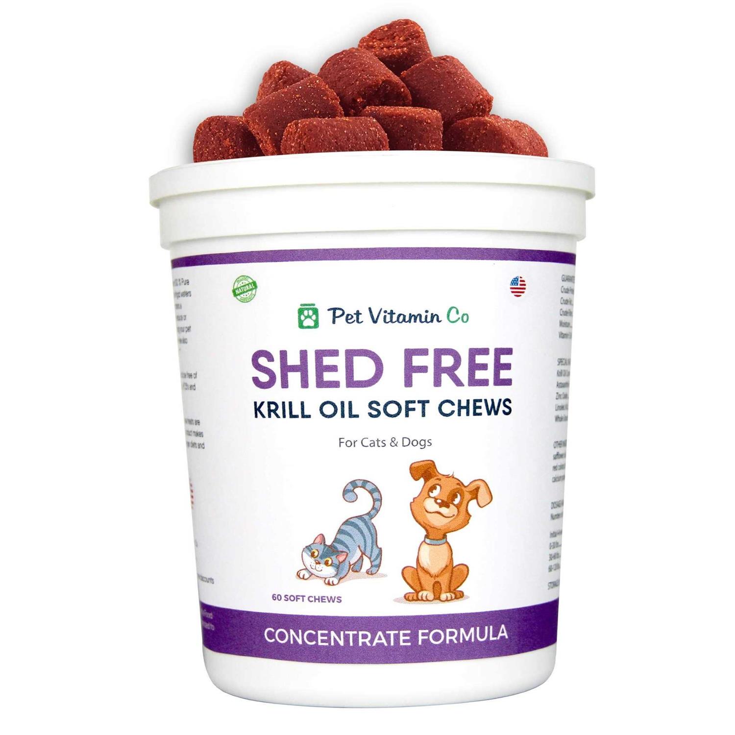 Pet Vitamin Co Krill Oil Shed-Free Soft Chews for Dogs - Healthber
