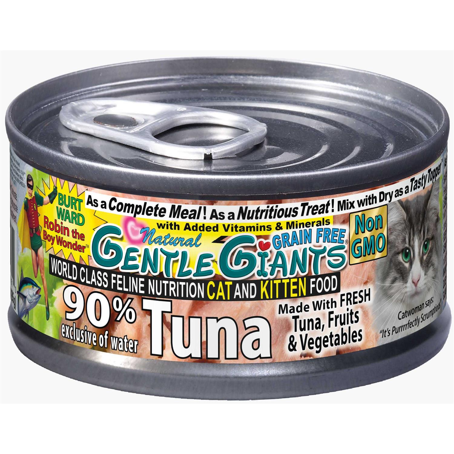 Gentle Giants Natural Non-GMO Tuna Cat & Kitten Can Food - Healthber