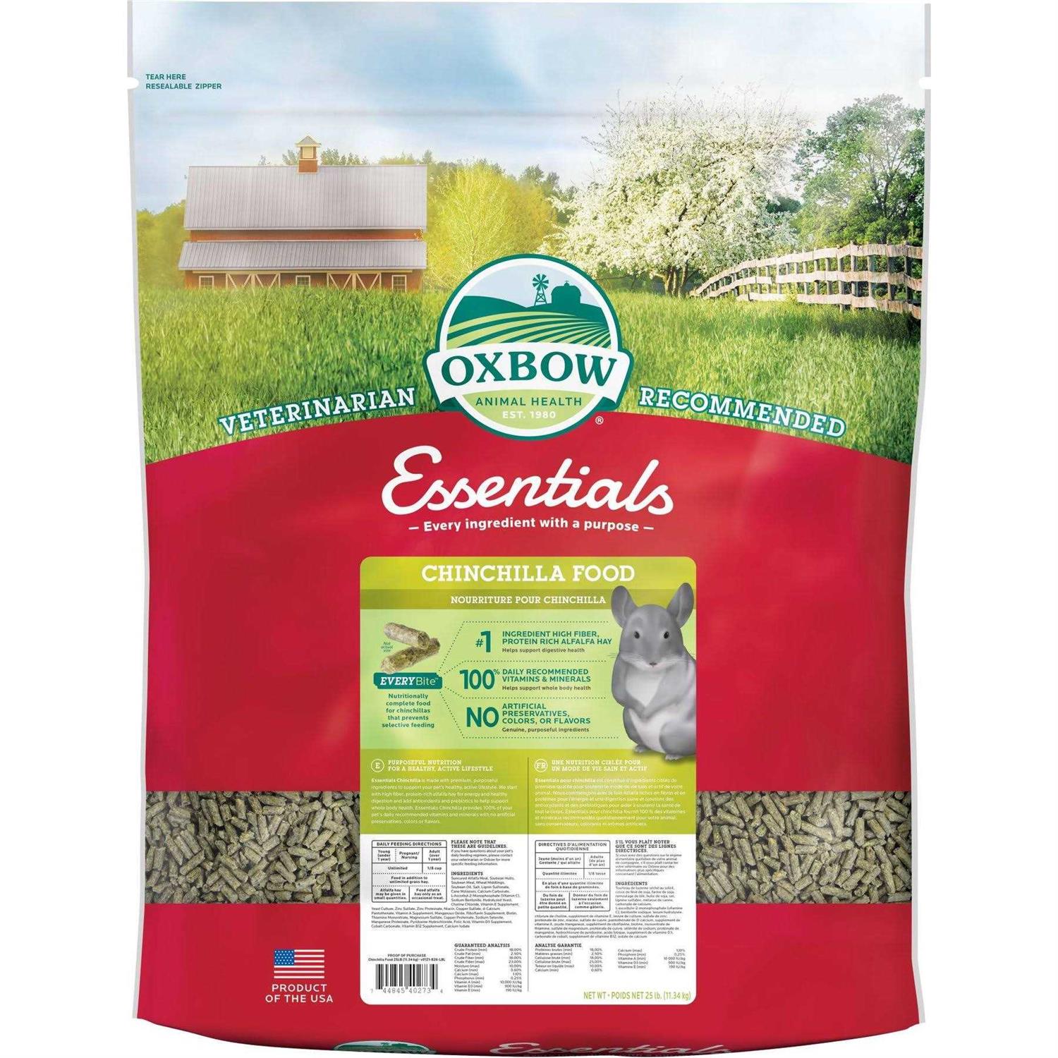 Oxbow Essentials Chinchilla Food - Healthber