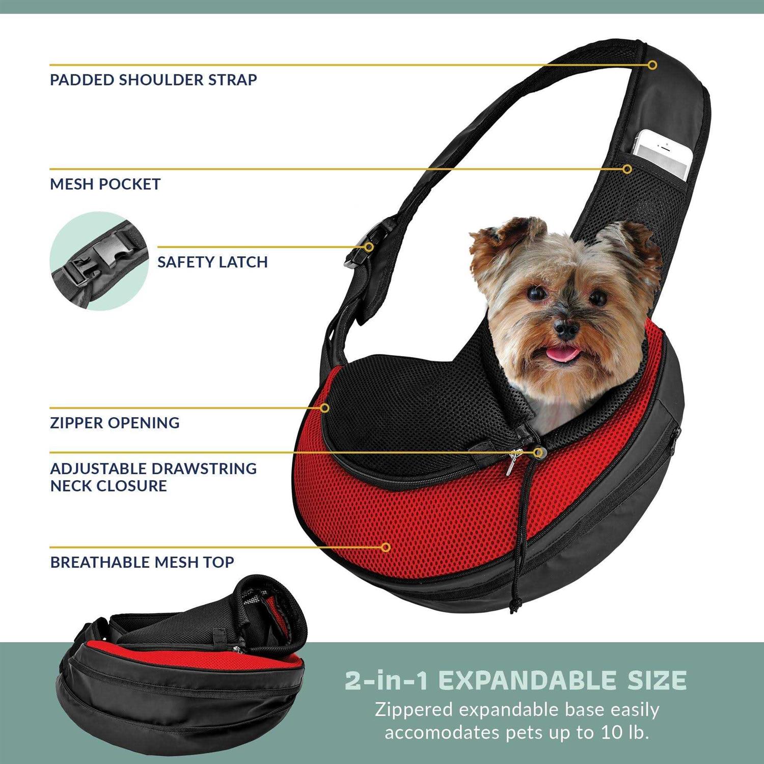 Katziela Expandable Pet Carrier Sling Bag - Healthber