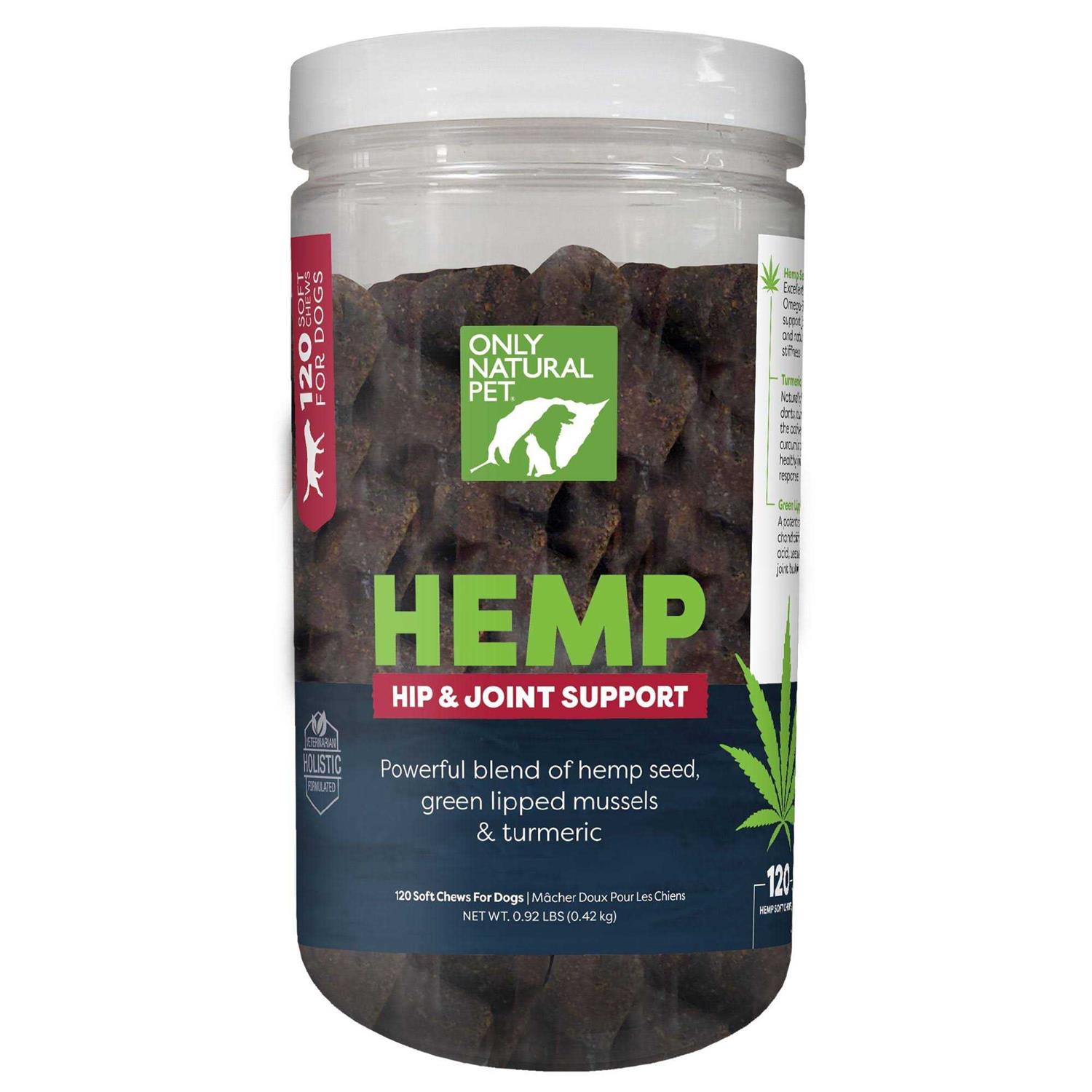 Only Natural Pet Hemp Hip & Joint Support Soft Dog Chews - Healthber