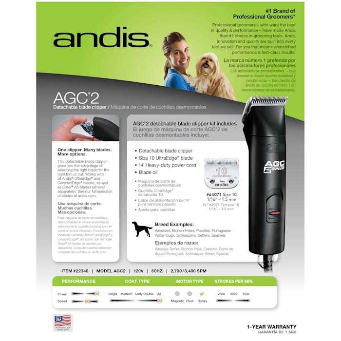 Andis ProClip Agc2 2-Speed Detachable Blade Clipper - Healthber