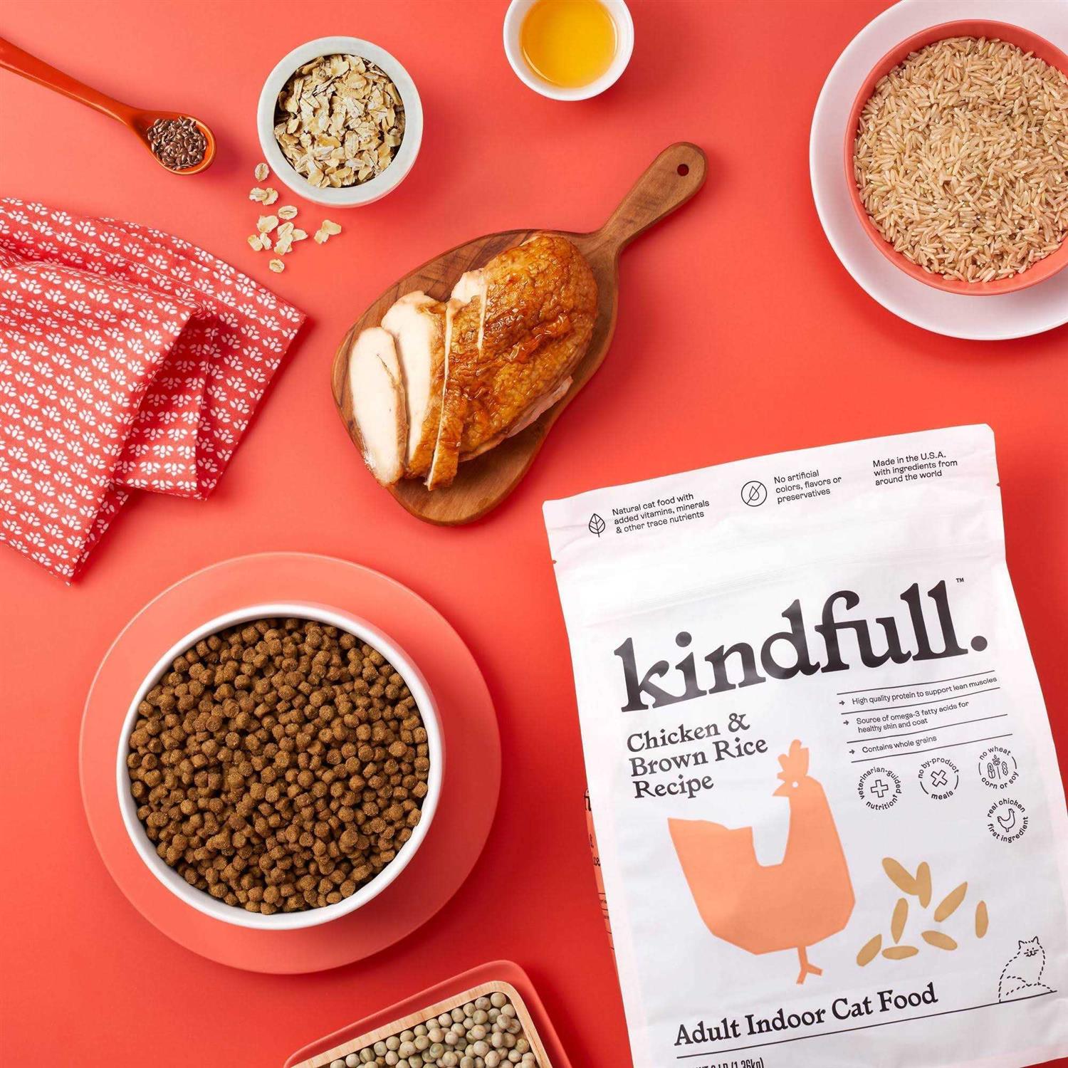 Kindfull Chicken and Brown Rice Dry Cat Food - Healthber