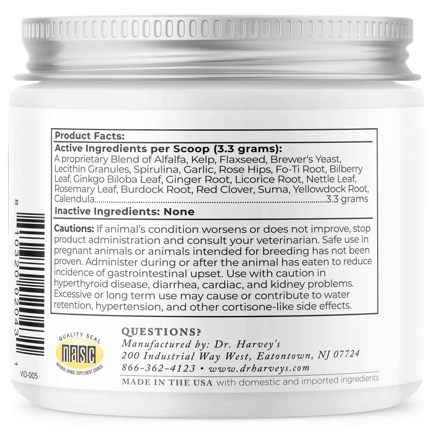 Dr. Harvey’s Golden Years Geriatric Supplement for Senior Dogs - Healthber