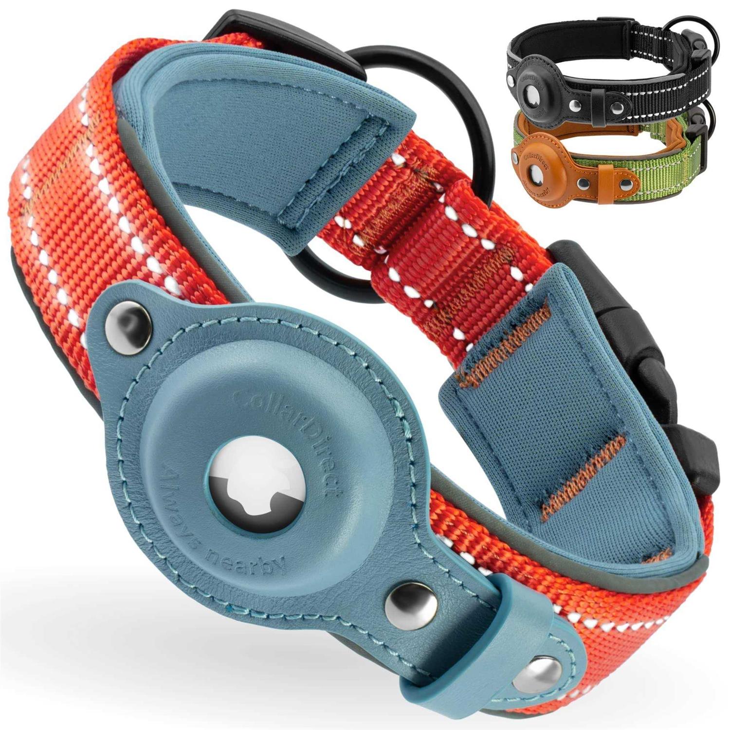 Airtag Dog Collar, CollarDirect, Reflective Dog Collar for Apple Air Tag for Large, Medium, and Small Dogs - Healthber