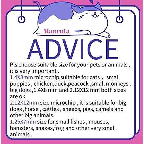 Manruta Microchip for Dogs and Cats 20 Pack Animal Identification Syringe Preload ISO 11784/11785 FDX-B Universal Standard for Pets Horse Cow Pig - Healthber