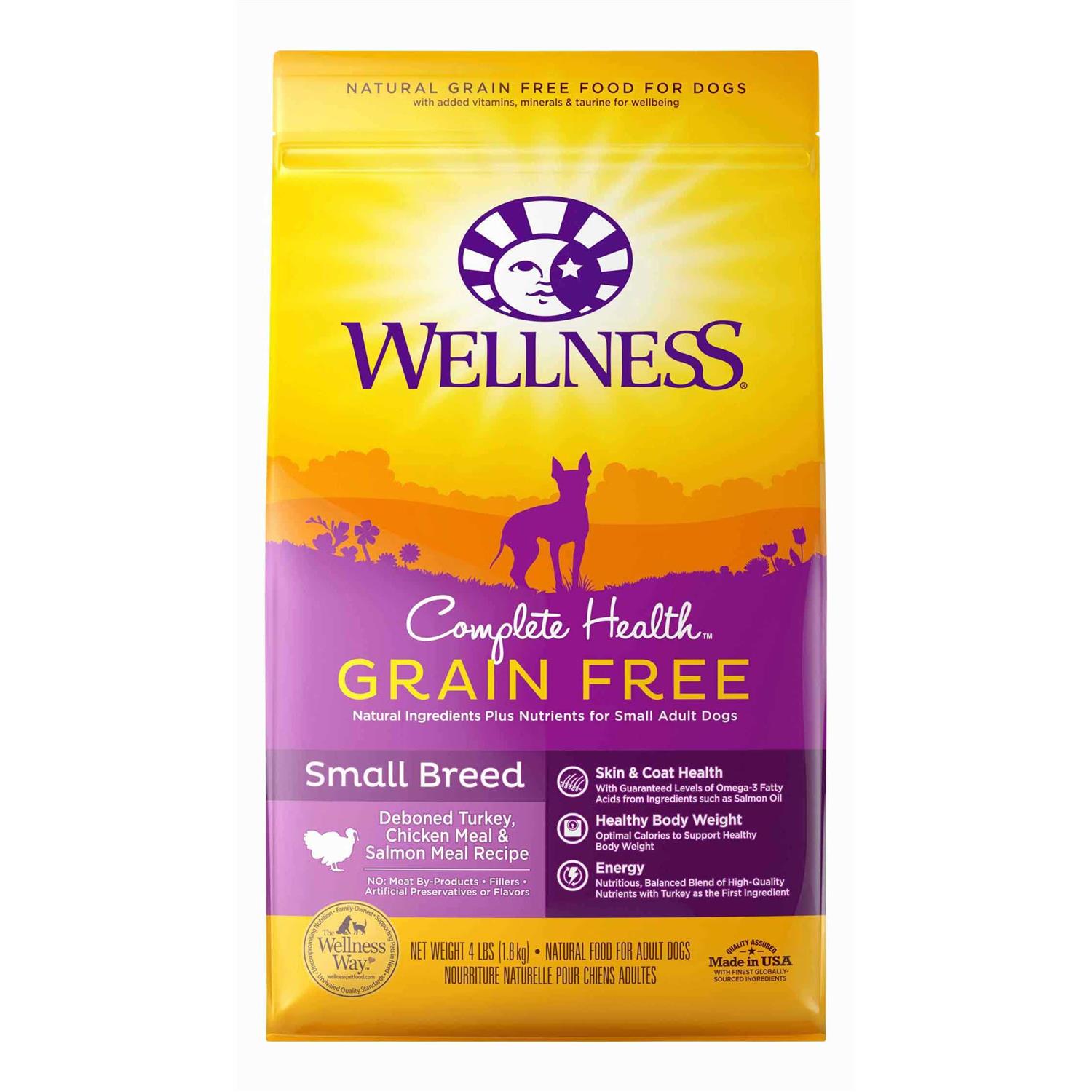 Wellness Grain Free Complete Health Small Breed Deboned Turkey Chicken & Salmon Dry Dog Food - Healthber