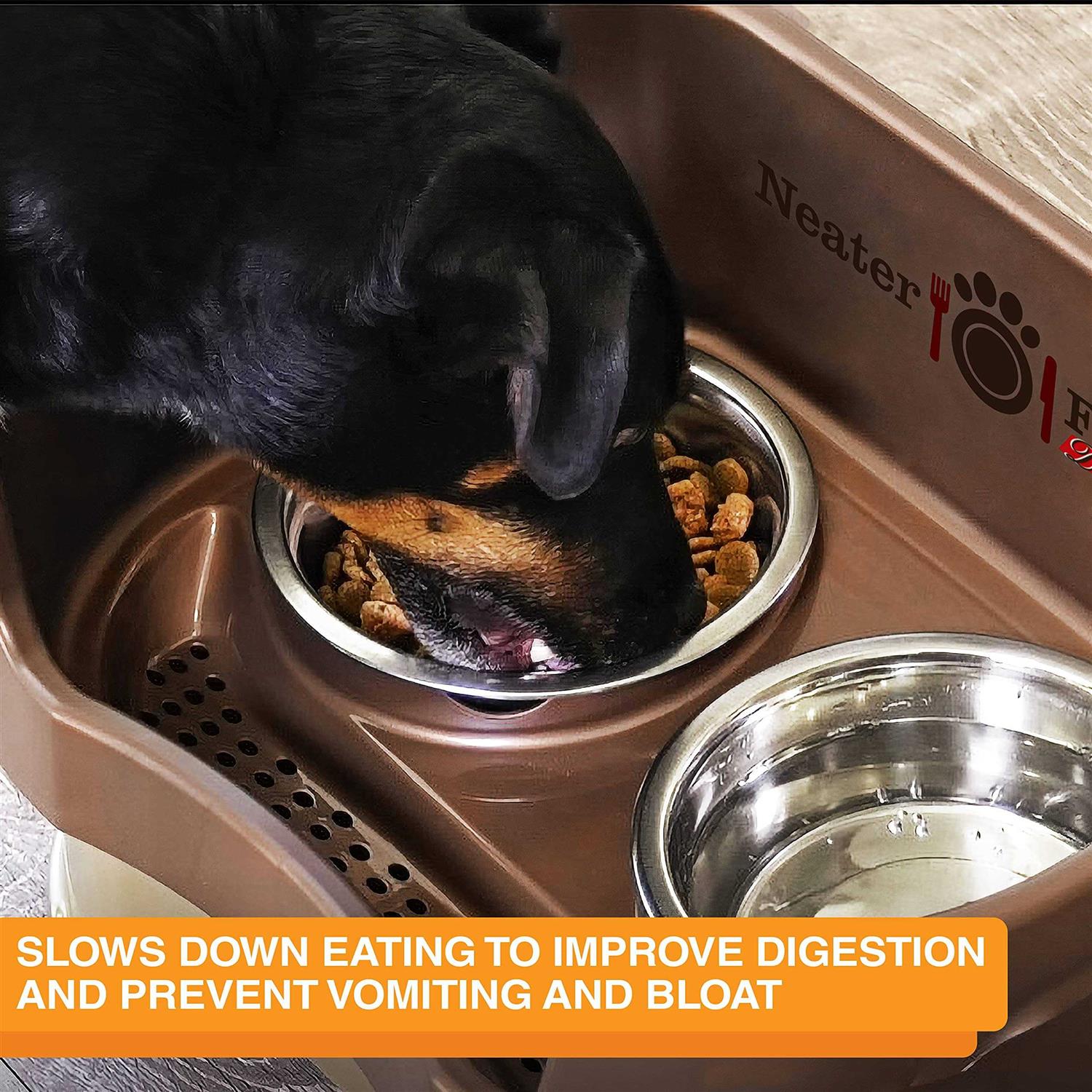 Neater Pet Brands Slow Feed Bowl Stainless Steel - Healthber