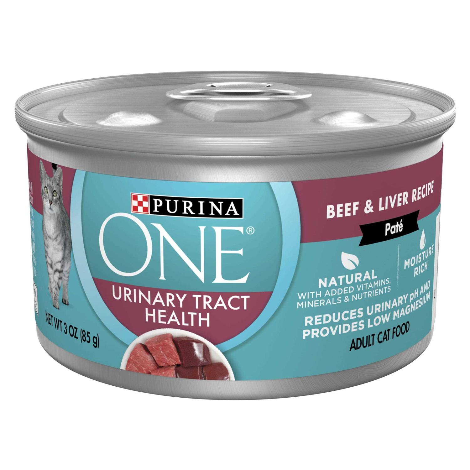 Purina ONE Urinary Tract Health Beef & Liver Recipe Pate Wet Cat Food - Healthber