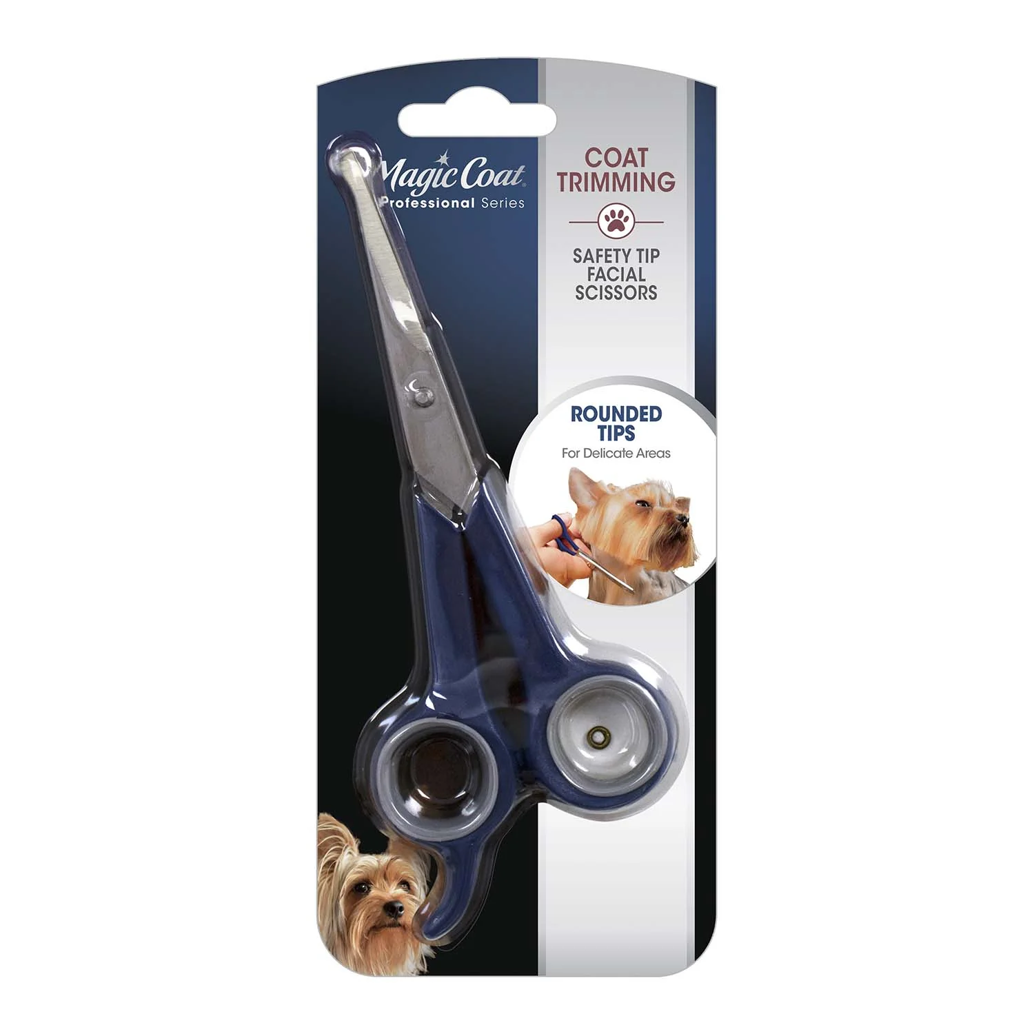 Magic Coat Professional Series Safety Tip Facial Dog Trimming Scissors - Healthber
