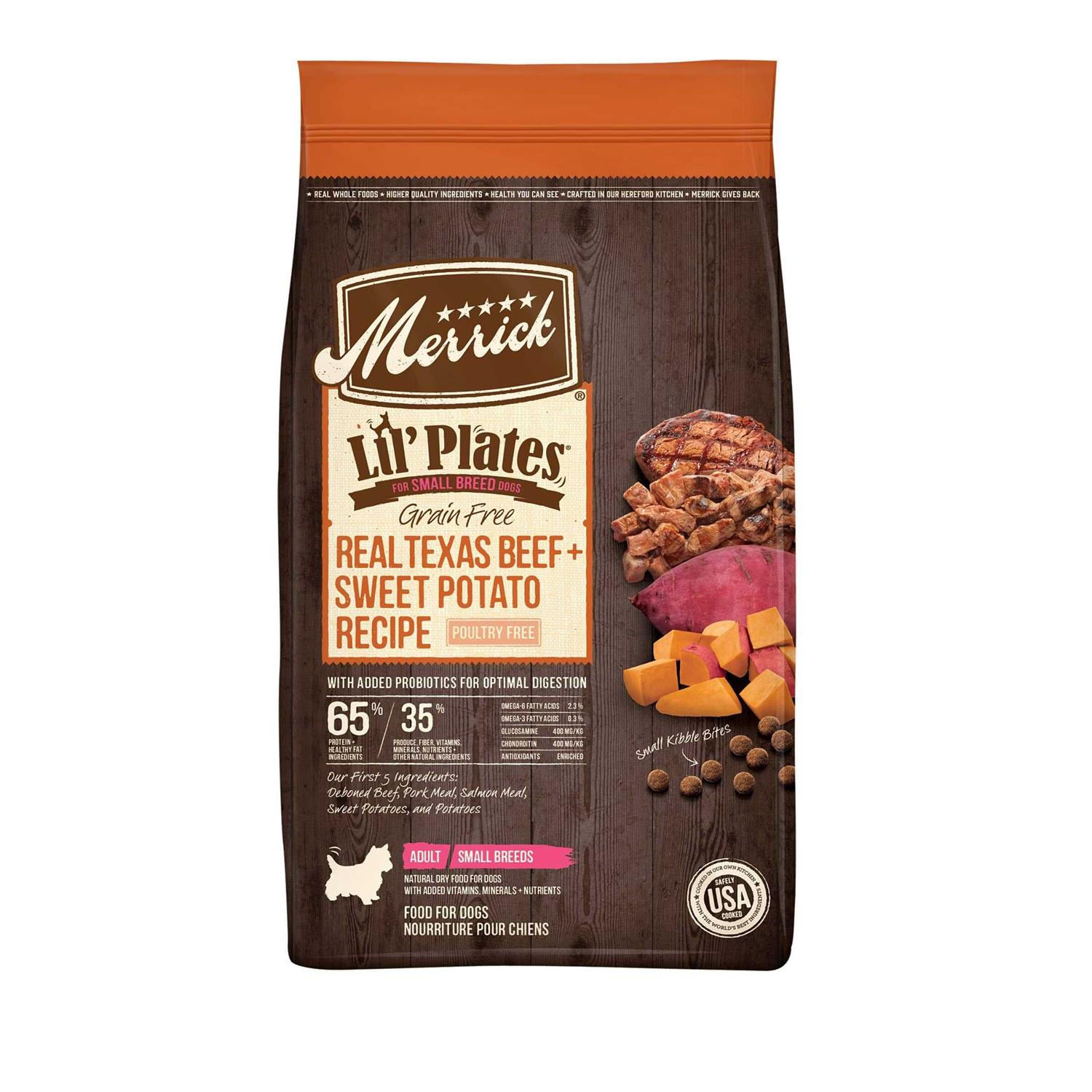 Merrick Lil’ Plates Grain Free Real Sweet Potato Small Breed Dry Dog Food - Healthber