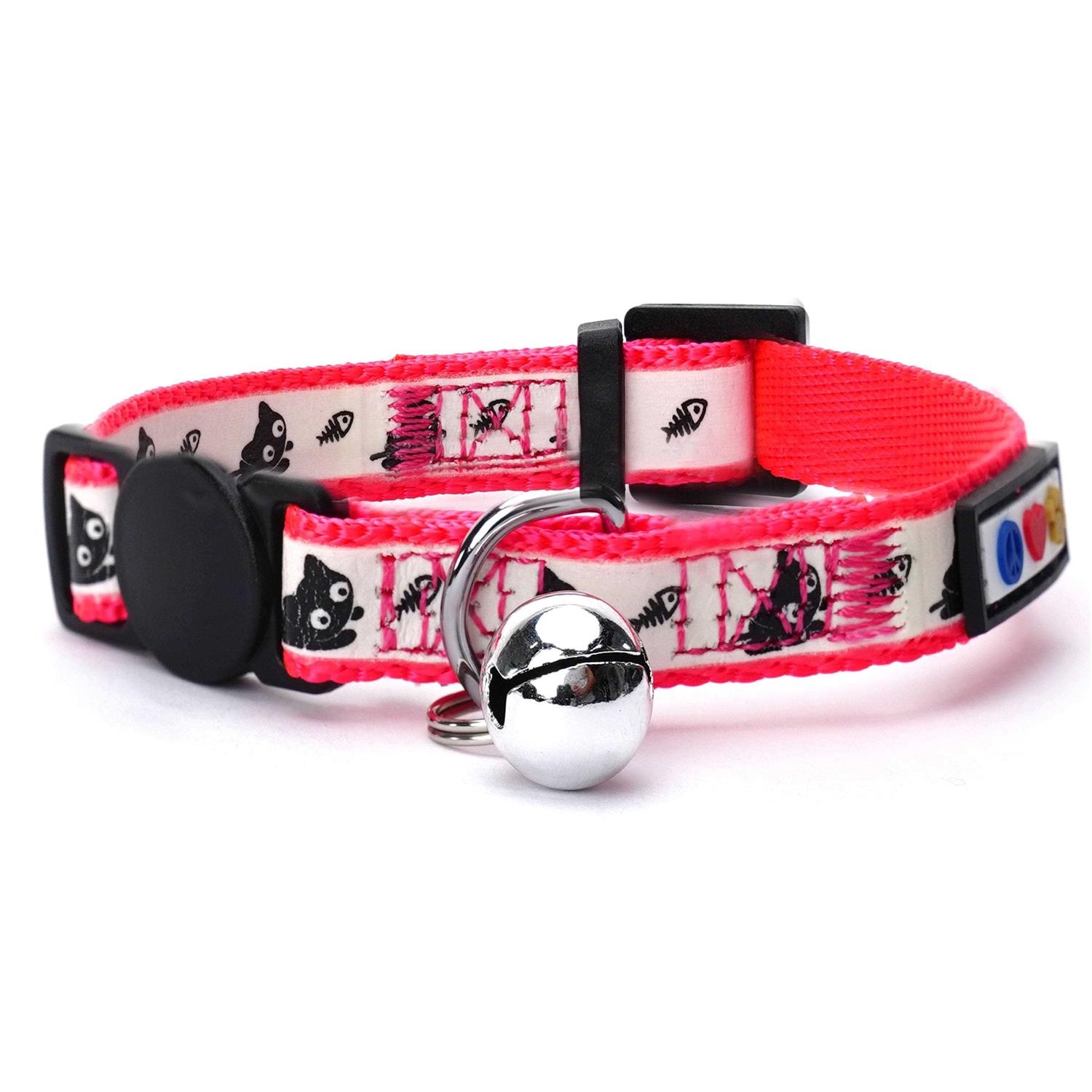 Pawtitas Cat Collar with Safety Buckle and Removable Bell Cat Collar Kitten Collar - Healthber