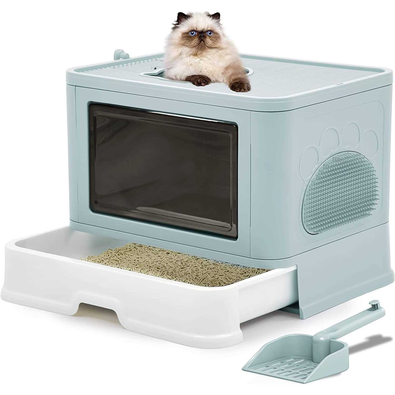 YITAHOME Large Enclosed Cat Litter Box with Lid Cover - Healthber