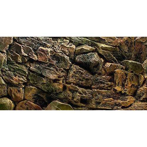 VIP.LINE Rock Wall Aquarium Background Poster PVc Fish Tank Decor Landscape 24 36 48 72 - Healthber