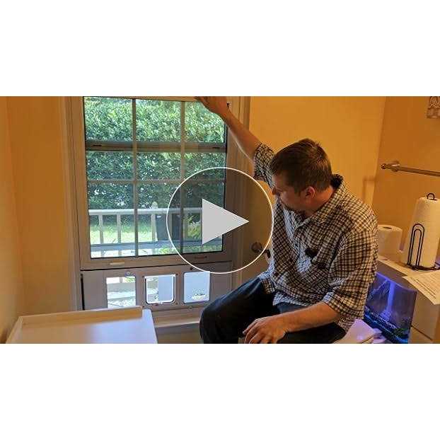 Ideal Pet Products Aluminum Sash Cat Flap Pet Door - Healthber