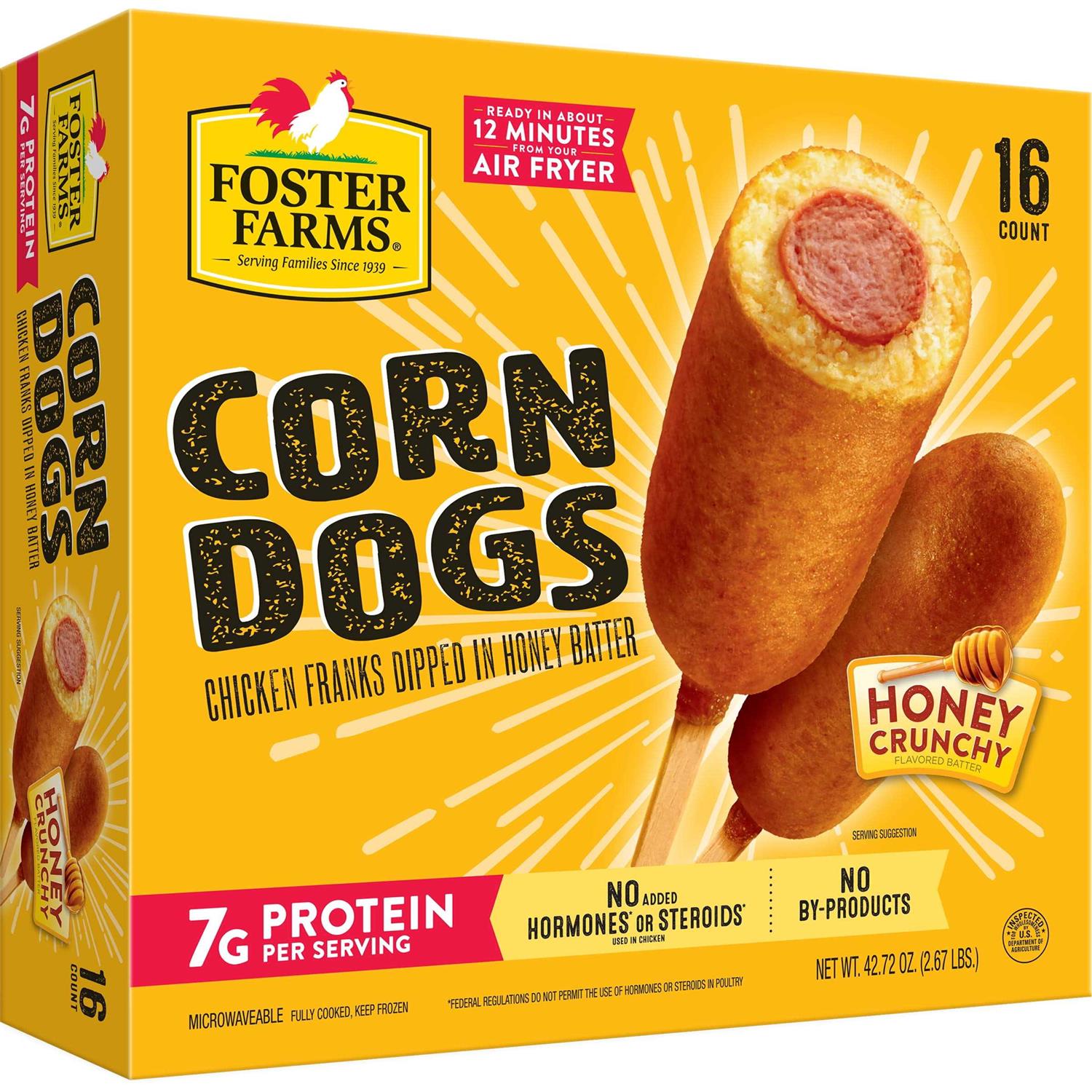 Foster Farms Corn Dogs Honey Crunchy Flavor - Healthber