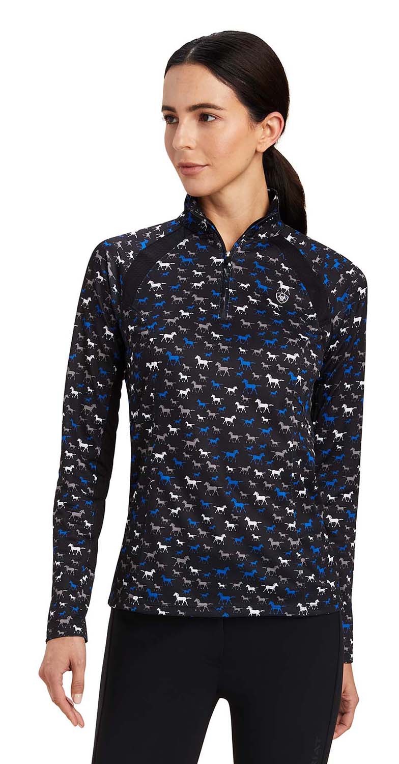 Ariat Women's Sunstopper 2.0 1/4 Zip Baselayer - Healthber