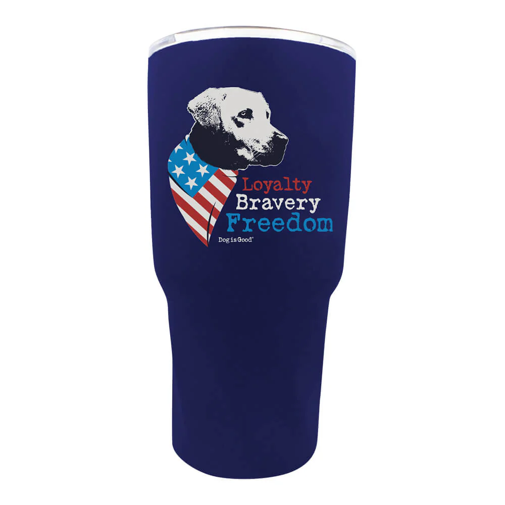 Dog is Good Stainless Steel Tumbler, Freedom Dog, 30 oz - Healthber