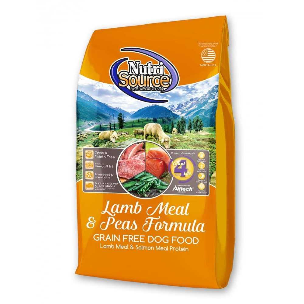 NutriSource Grain Free Lamb Meal Peas Dog Food - Healthber