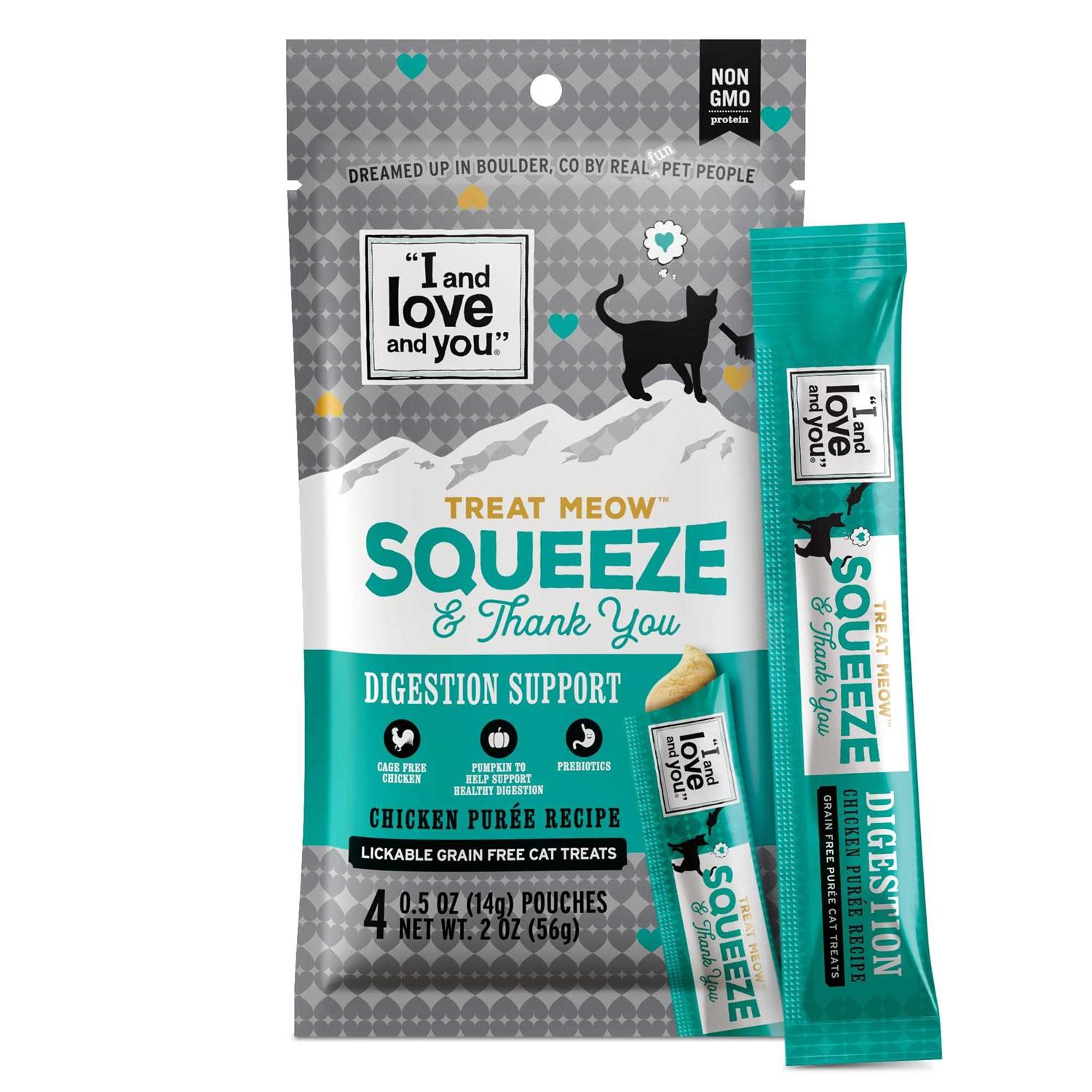 I and Love and You Treat Meow Support Puree Lickable Cat Treats - Healthber