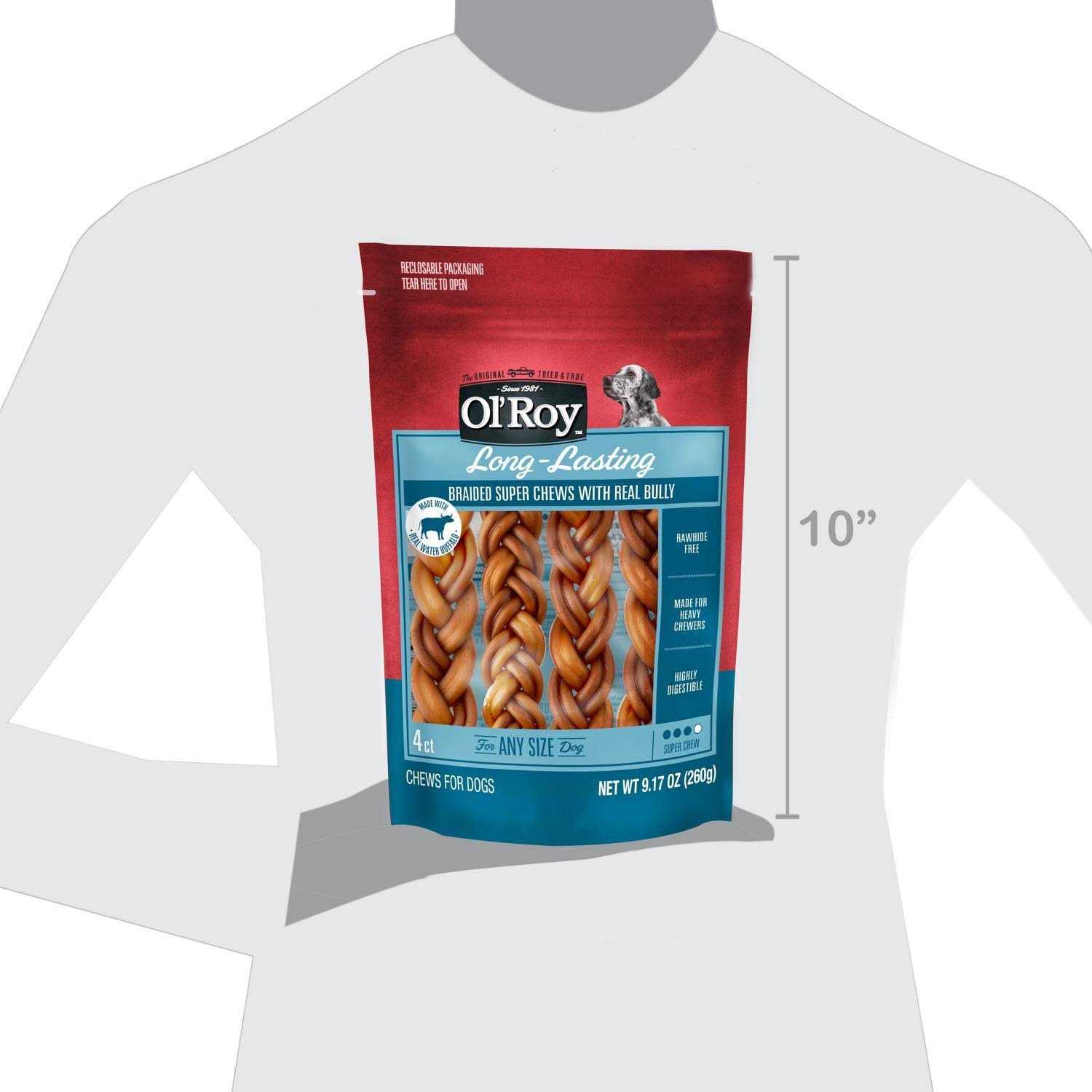 Ol’ Roy Braided Bully Stick for Dogs - Healthber