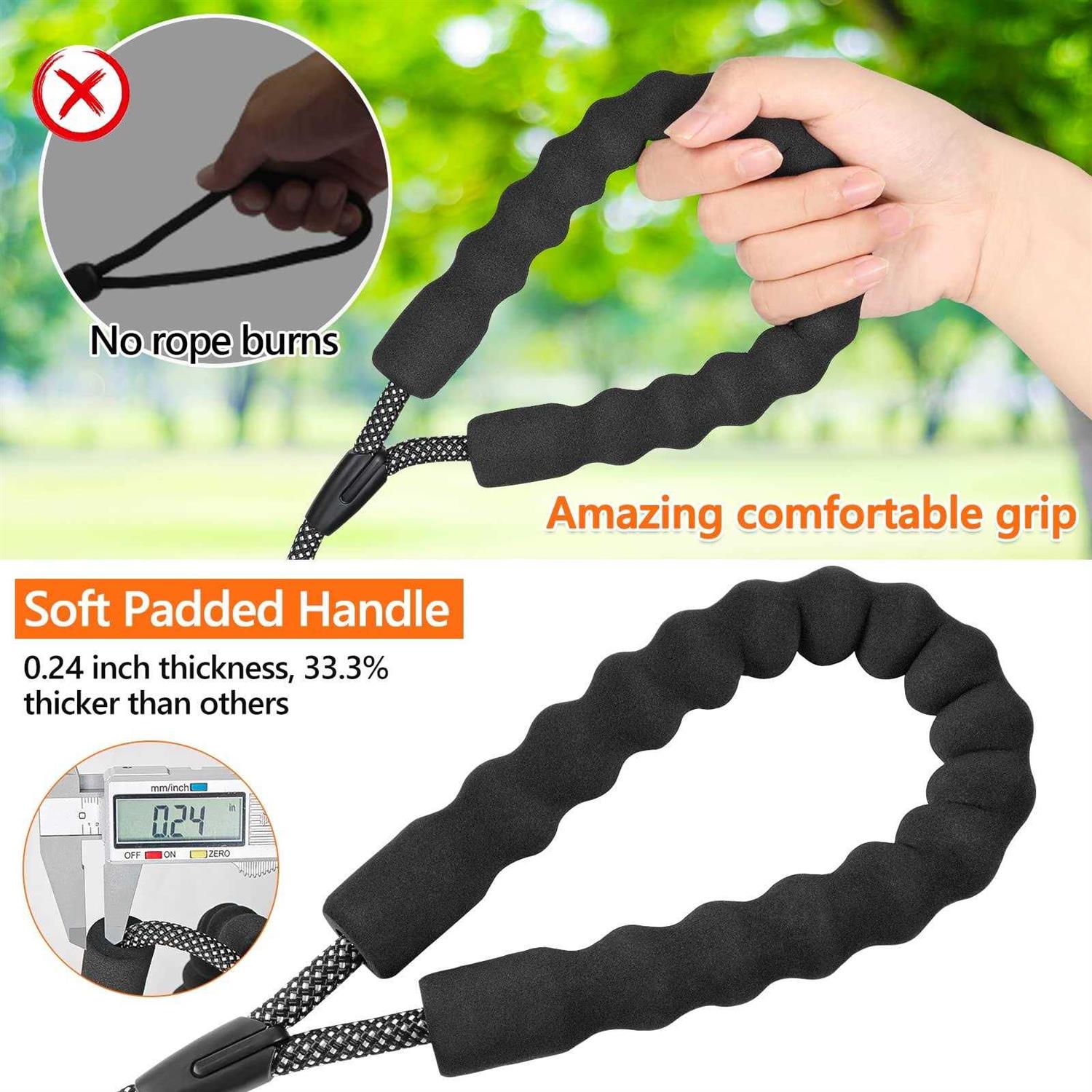 NTR Training Leash for Dogs Rope Dog Leash with Swivel Lockable Hook and Comfortable Padded Handle - Healthber