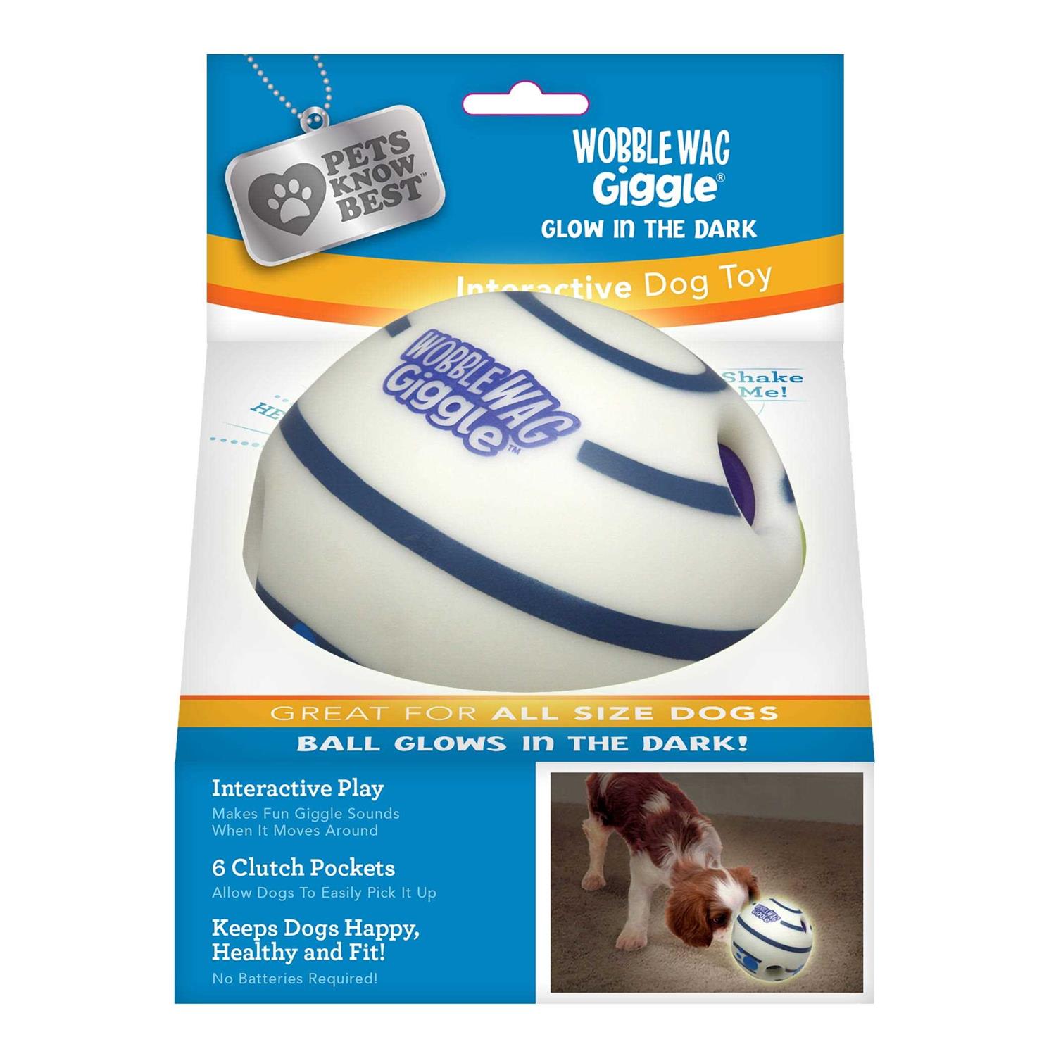 Pets Know Best Wobble Wag Giggle Glow in the Dark Interactive Dog Toy - Healthber