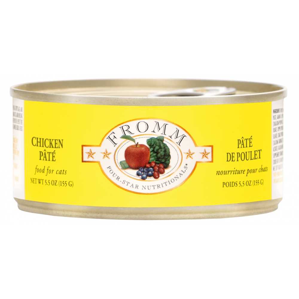 Fromm Four Star Chicken Pate Canned Cat Food – 5.5 oz, case of 12 | PetFlow - Healthber